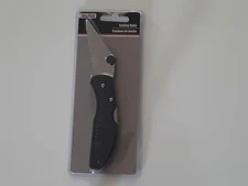 TOOL BENCH Folding Pocket SERRATED KNIFE Locking Steel Blade NEW IN PACKAGE