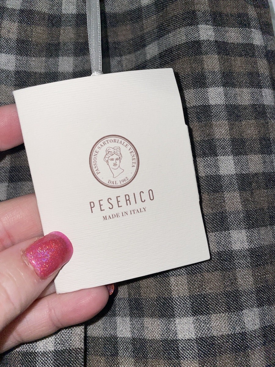パンツ Peserico Check wool trousers Peserico - Gray checkered wool pants P0462808331 - shop with