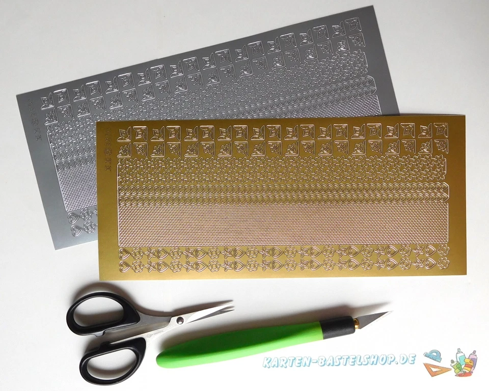 ✂ Sticker Ecken, Bordüren, Motive - gold, silber - Motivsticker - JEJE - Nr.2850 - Bild 2 von 2