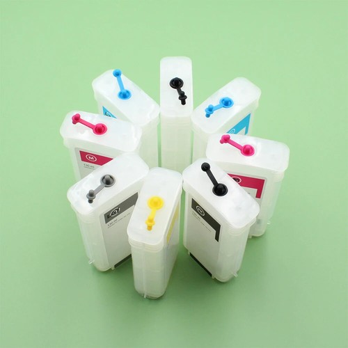8Color 70 Refillable Ink Cartridge With Auto Reset Chips For HP Z2100 Z5200 - Picture 2 of 6