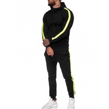 Men Tracksuit 2 piece set Jogging Sport Zip Tops Hoodied Long sleeve Streatwear