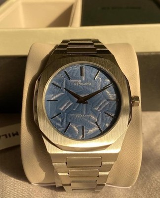 D1 Milano Olympic Blue Ultra Thin Bracelet Watch 40mm - D1-UTBJ35