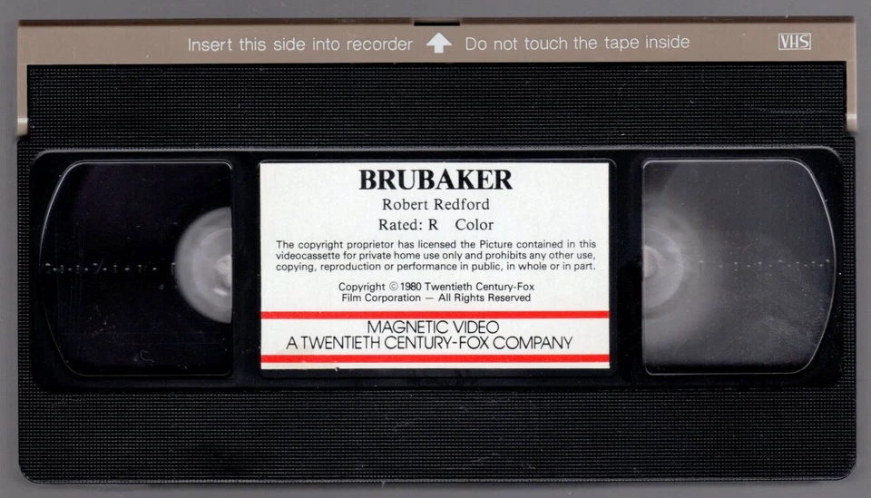 *MAGNETIC VIDEO* Brubaker (1980) ROBERT REDFORD Morgan Freeman Prison Reform VHS - Image 3 of 3