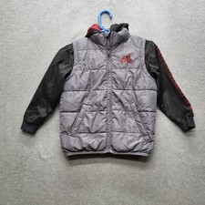 Jordan Boy Jacket M Gray Jumpman Embroidery Puffer Nike Air Gorpcore Logo