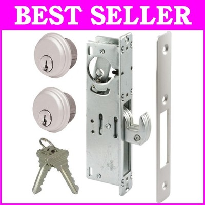 Complete Mortise Gate Lock Set with Keyed Lock Cylinder for Storefronts//