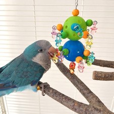 Colorful Parrot Plastic Climb Bite Chew Toy Birds Cage Decoration For Parakeet