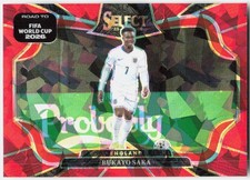 Bukayo Saka Red Ice Panini Select Road to FIFA World Cup - Red Ice 245 NM
