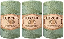 Polyester Macrame Cord 2mm x 251 Yards, 100 Polypropylene Premium Macrame Ro...