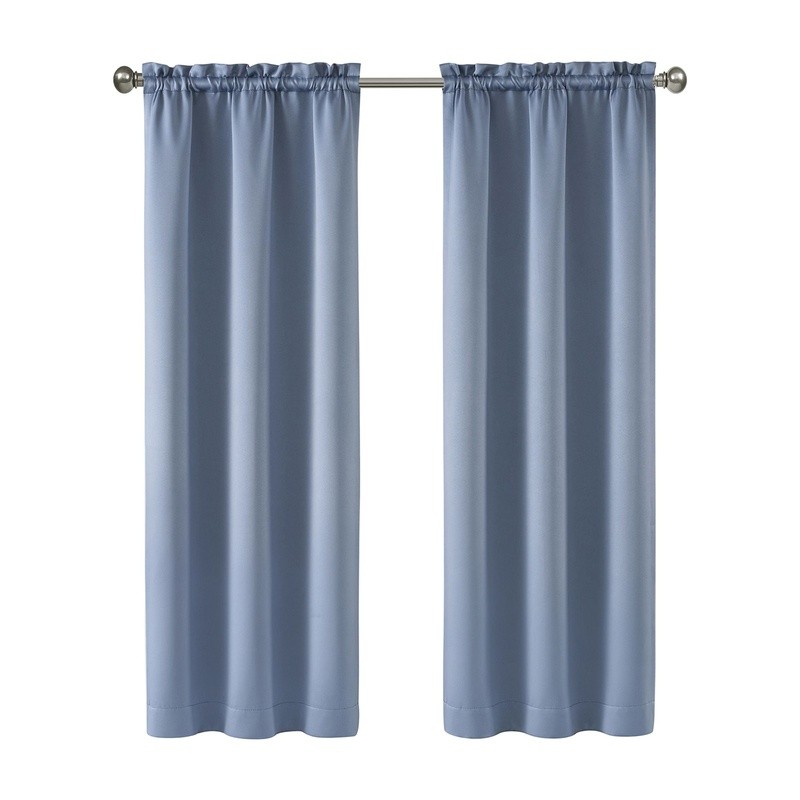 30”W x 63”L Blackout Curtain Panels Set of 2 Rod Pocket Noise Reducing