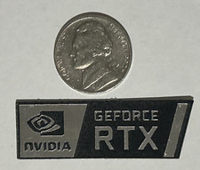 Nvidia GEFORCE RTX Badge-Silver  Black-48mm x 15mm