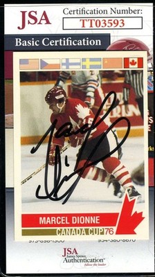 Marcel Dionne JSA Coa Autographed 1992 Future Trends '76 Future Cup Signed Hocke