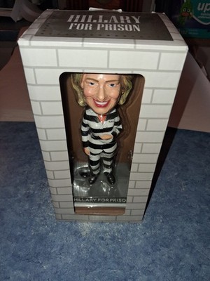 Hillary Clinton For Prison Bobblehead Figure 2016 Donald Trump Campaign NEW