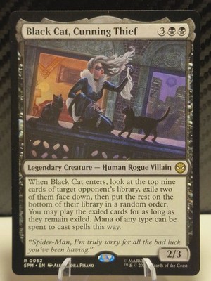 Black Cat, Cunning Thief Marvel's Spider-Man Regular Rare 0052 MTG