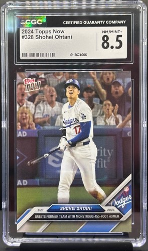 2024 Topps Now #328 Shohei Ohtani Monstrous 455 FT Home Run Dodgers CGC 8.5 MT+