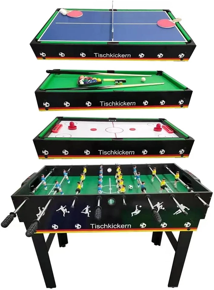 Izzy Multifunktionstisch Spieltisch 4-in-1 Tischfußball Billard Tischtennis 67 - Bild 1 von 4