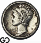 1924-S Mercury Dime, Semi-Key Date, Choice XF
