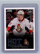 2013 Score #594 Derek Grant Hot Rookies RC Ottawa Senators