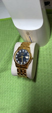 Bulova Mens Gold Diamond Accent Analog Wristw...