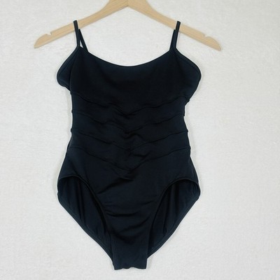 Mirella Princess Seam Cap Sleeve Leotard M/L Black