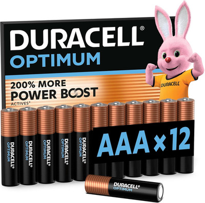 DURACELL Optimum AAA Batterien (12er Pack) - Alkaline Batterien 1,5V - 200% mehr P