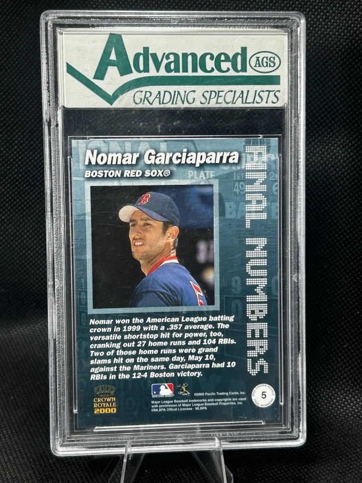 Números finales Crown Royale "NOMAR GARCIAPARRA" 2000 #5 AGS 9,0 como nuevo Foto 2 de 2