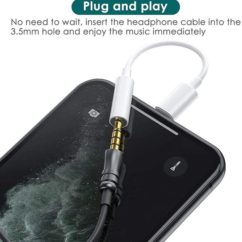 For Apple Lightning to 3.5 mm Headphone Jack Adapter iPhone - Image 4 of 4