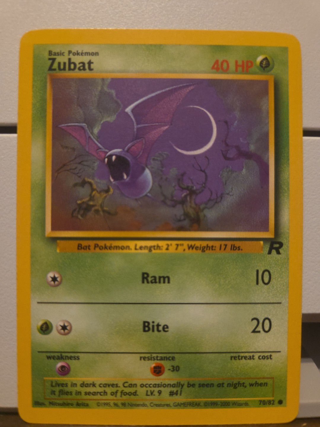 1st Edition Zubat 70/82 - Team Rocket - Pokemon Card - Near Mint (NM)
