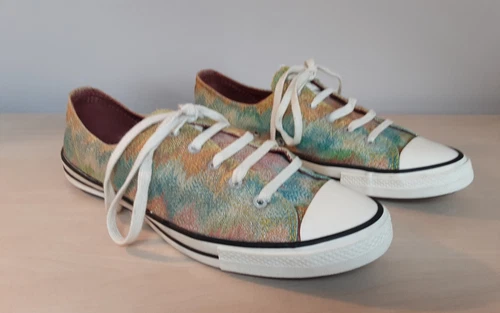 Converse All Star Missoni Scarpe da Ginnastica Zigzag Pastello Colori Arcobaleno UK 4 EU 37 Ottime Condizioni
