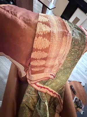 Vintage silk saree with woven brocade designs