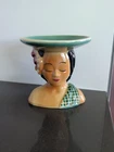 Shawnee USA Pottery 1950s Ceramic Hawaiian/Polynesian Lady Head Vase #896 Excelt