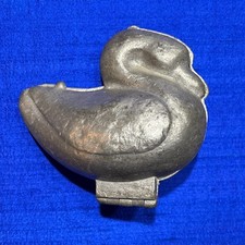 Antique Duck-Shaped Pewter Ice Cream / Chocolate Mold Vintage