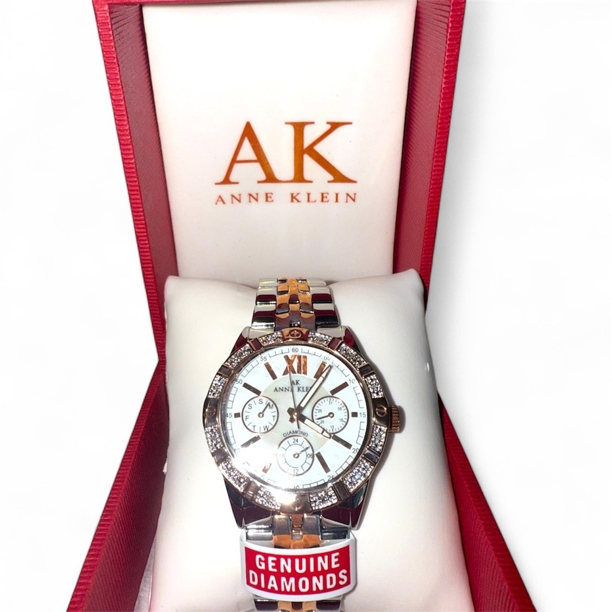 ANN KLEIN Genuine Diamond collection watch Amazon.com: Anne Klein Women main image 3