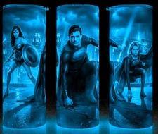 Glow in the Dark  Superman - Wonder Woman - Supergirl Movie Cup Mug Tumbler 20oz