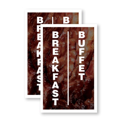 Breakfast Buffet Heavy Duty A-Frame Sidewalk Sign Morning Specials Restaurant