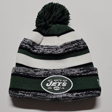 New Era New York Jets NFL Pom Knit Hat Green White Black Grey Licensed NFL