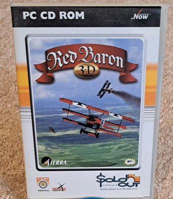 Red Baron 3-D Sold Out PC CD Flight Sim WWI -Sierra Aerial Dogfighting Classic