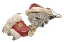 Authentic GUCCI Guccioli Christmas Chihuahua Charm GG PVC Brown AC237
