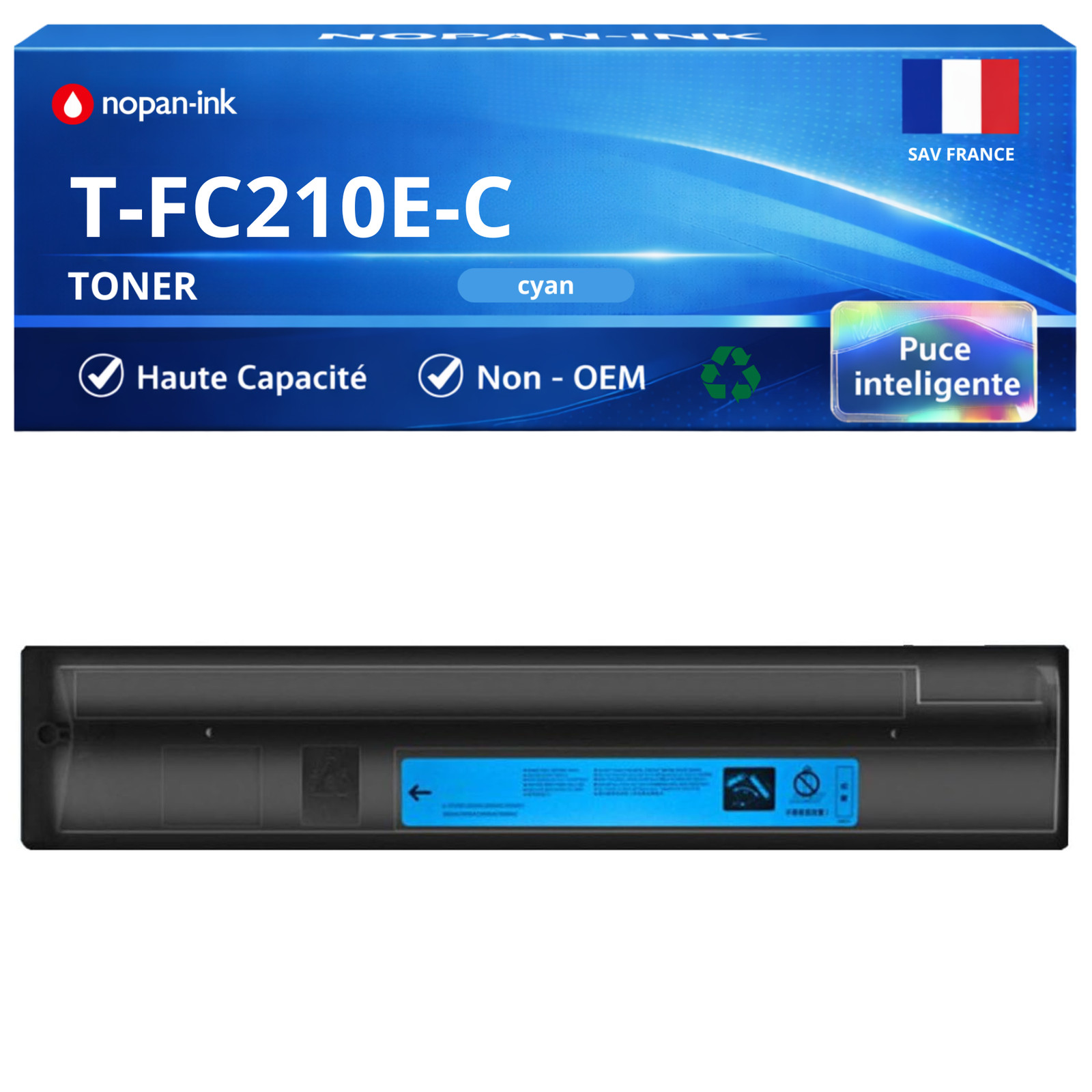 Toner T-FC210EC cyan compatible grand volume de 33600 pages