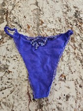 True Vintage Gold Label Victoria's Secret Polyester Embroiderd T Back Thong