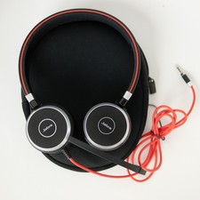 Jabra Evolve 40 Wired Stereo Headset Black Red Call Center Headphones Case