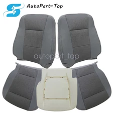 Replacement Front Bottom/Top Seat Cover Cloth Gray /Foam For 2015-2020 Ford F150