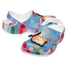 Crocs Chucky Classic Clogs Mens Size 12 Blue Halloween Horror Slip On Shoes