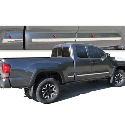 6p Steel Molding Inserts fits 16-23 Toyota Tacoma Access Cab 6' Bed by Luxury FX