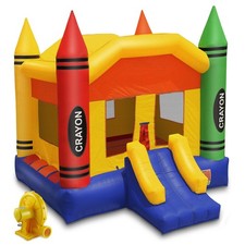 Commercial Crayon Bounce House w/ Blower - 100 PVC Inflatable Bouncer 17' x 13'