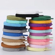 Double Layers Flat Shoe Laces Strings for Boots Sneakers Athletic Tennis Shoes
