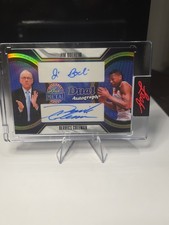 Jim Boeheim Derrick Coleman Dual 1/1 Auto. ‘26 Leaf Metal Silver Syracuse.