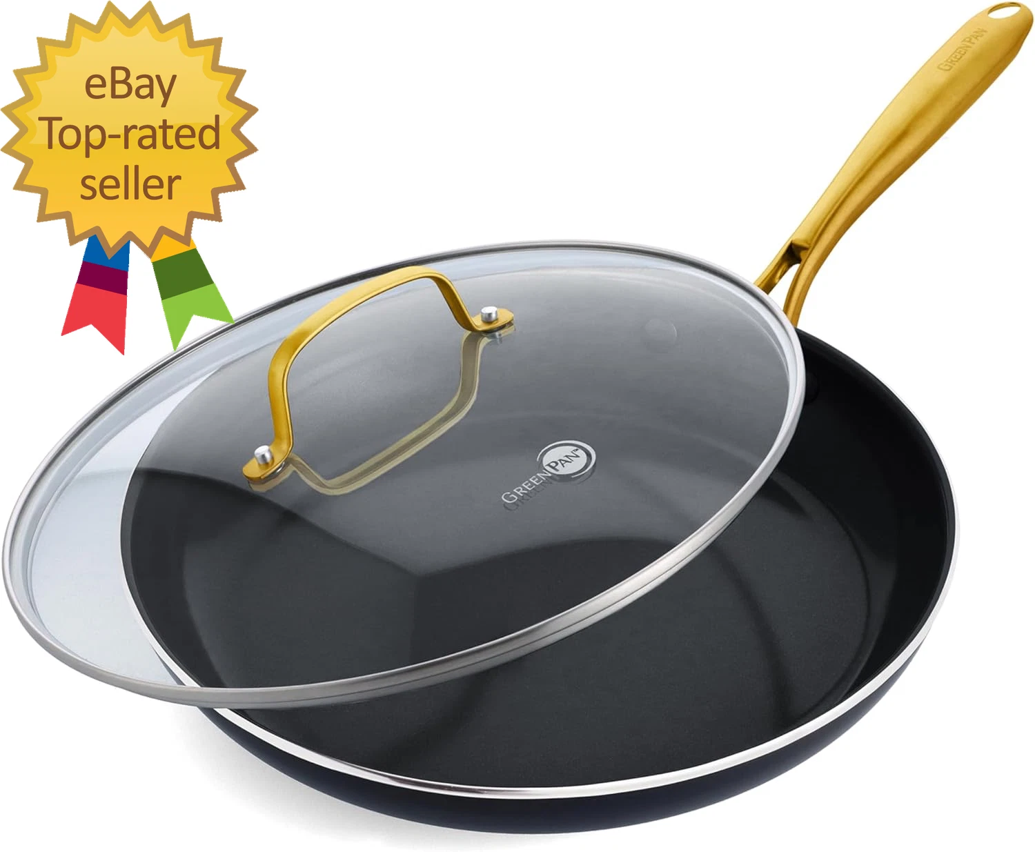 Swift Cookware 12 Frying Pan Skillet with Glass Li Healthy Ceramic Nonstick