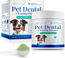 ARMOYA Dog Dental Powder for Fresh Breath and Healthy Teeth - 3.52 oz