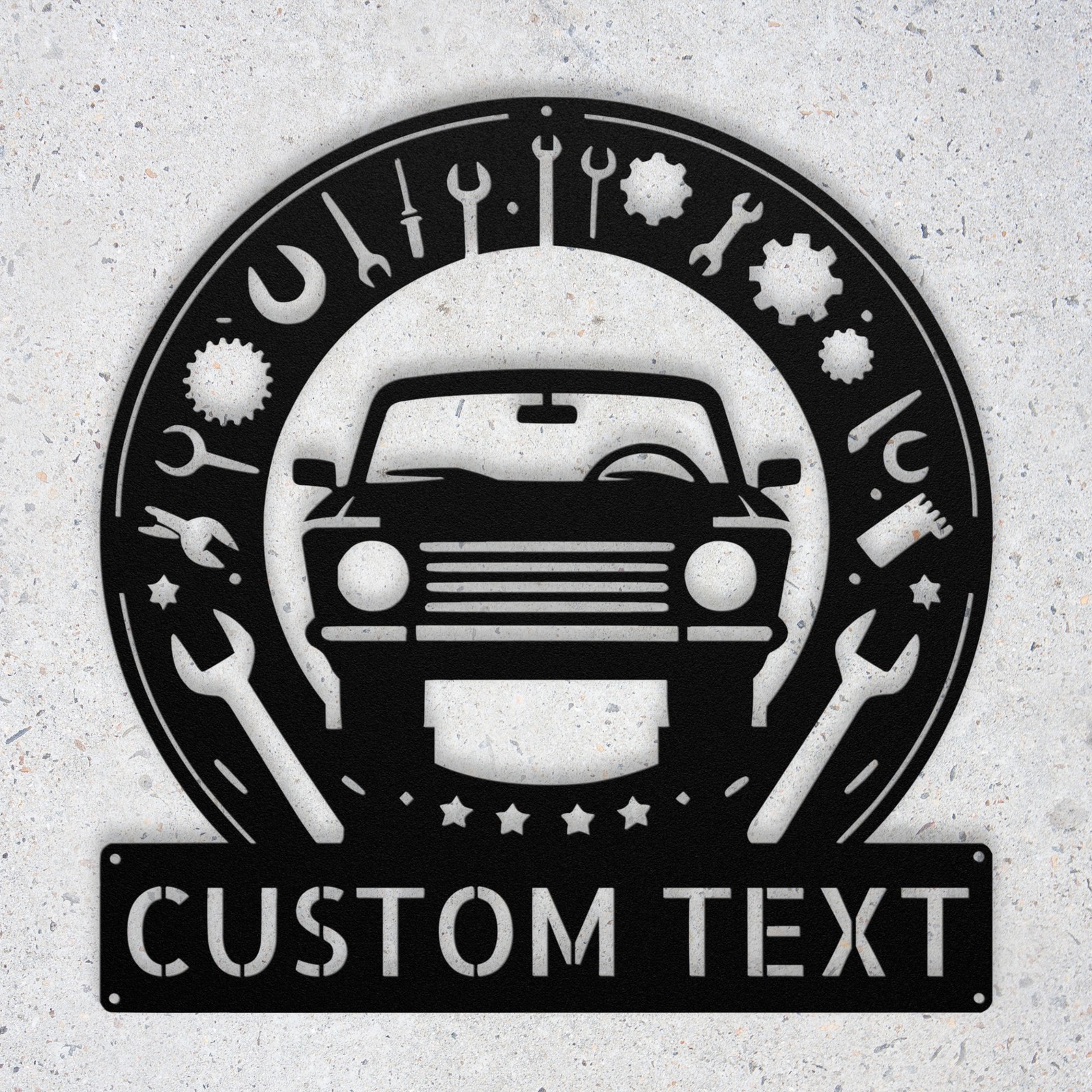 Personalized Garage Metal Sign Custom Wall Decor Gift for Car Lovers or Mechanic