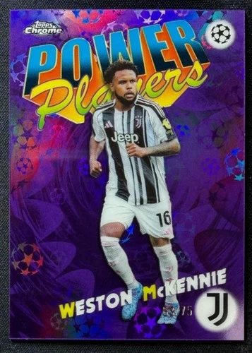 Weston Mckennie 2025-26 Topps Chrome UCC Power Players Purple LogoFractor /75